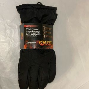 Men’s NWT thermal, insulated ski gloves with KNITcuffs 3M THINSULATE heat logic